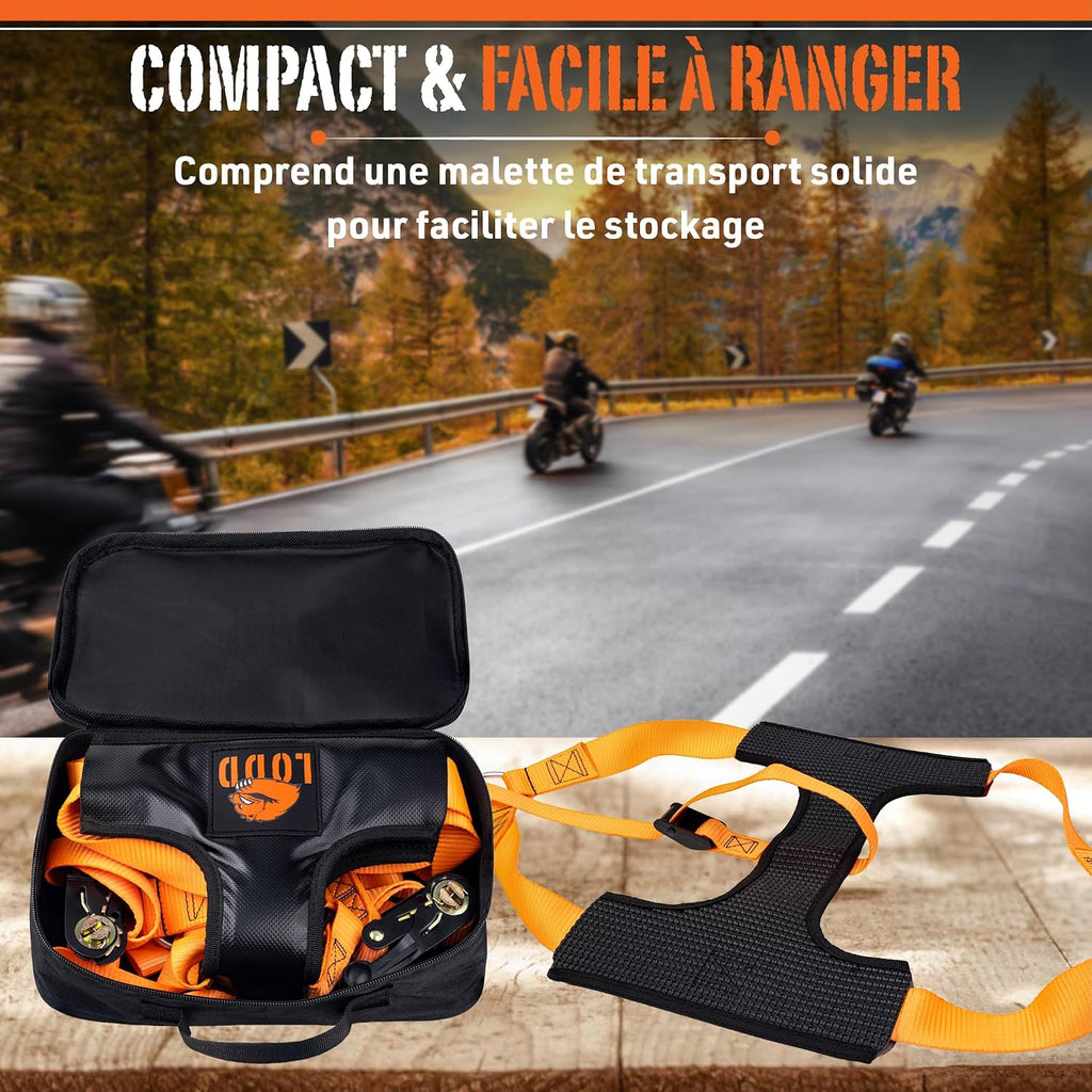 Sangle RSW rangée dans sa housse zippée de transport