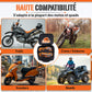Sangle Moto à Boucles Haute qualité. Paire de Sangles d’arrimage à Crochets sécurisés plastifiés, résistance 1100 kg, Largeur 38mm + Housse de Transport (pour Moto Cross, Enduro, Trial, Quad)