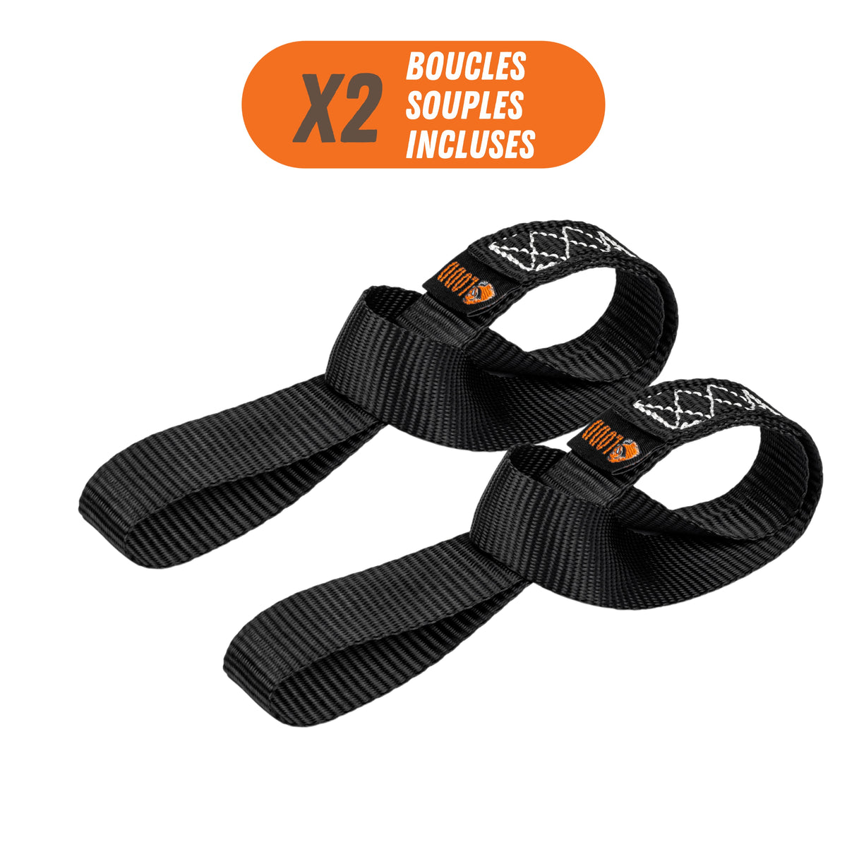 Sangles moto LODD à Cliquet Haute Qualité - 38mm x 3,4m, Crochets sécurisés plastifiés, résistance 1500 kg + 2 Boucles Souples