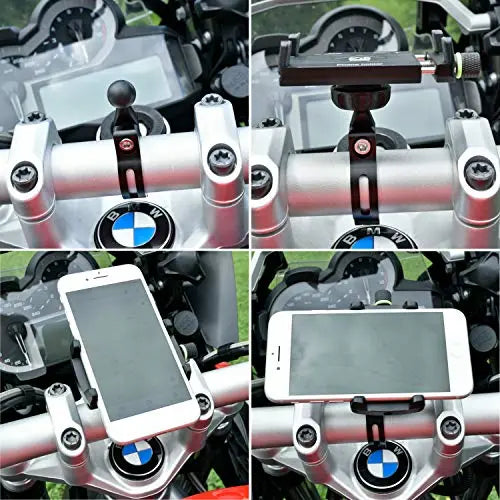 Support téléphone pour Guidon Moto Vélo Scooter VTT en Aluminium Aviation Haute qualité, Rotation à 360°. Universel pour Tous Smartphone. LODD